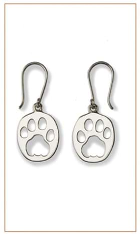 Lion track earrings|Bushprints Jewellery