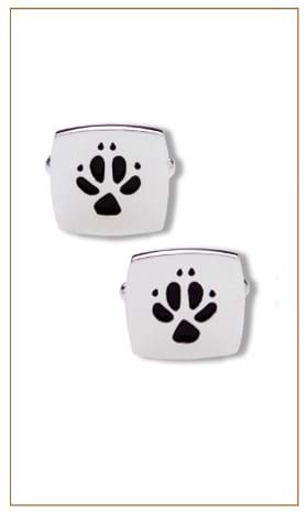 Dingo print cufflinks-Bushprints Jewellery