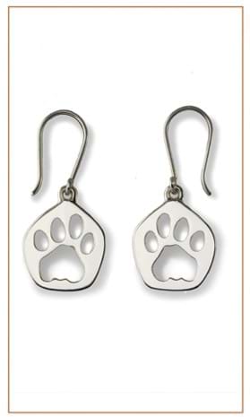 Tiger earrings by Bushprints Jewellery