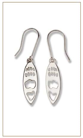 Numbat footprint earrings|Bushprints