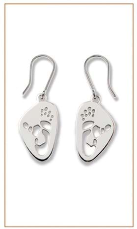 Gorilla earrings by Bushprints Jewellery